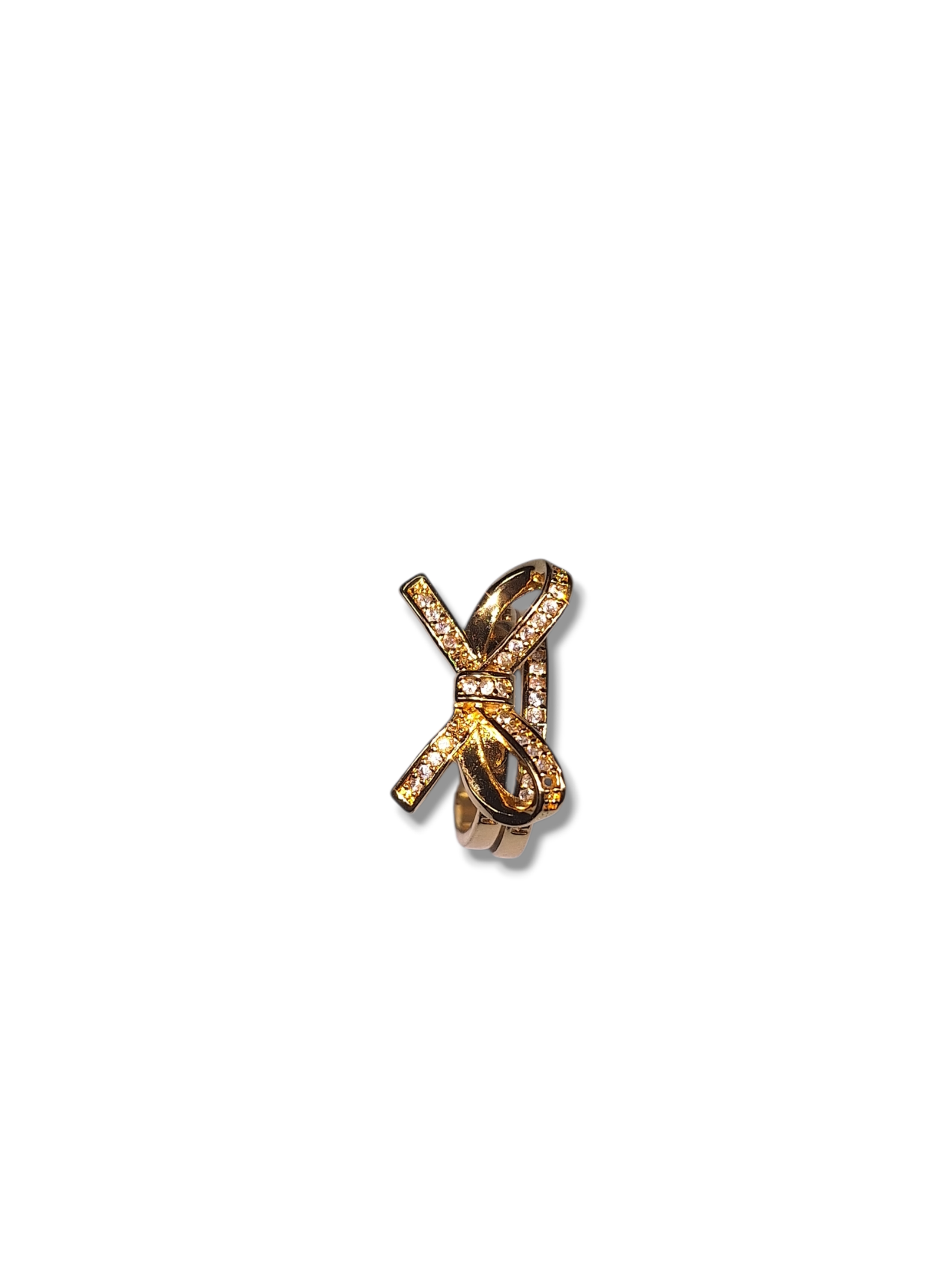 Sandhyora Demifine Gold Bow knot Ring - Image 3